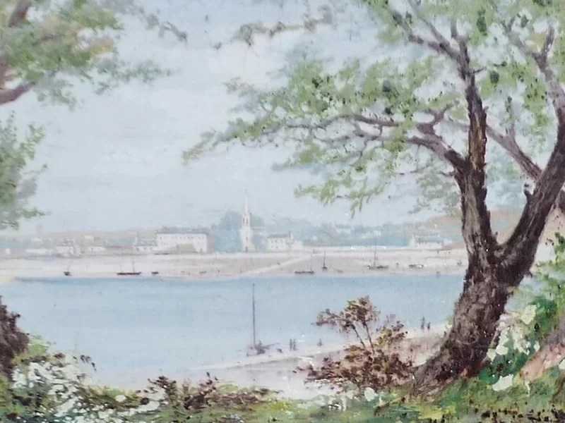 1829-Alfred Beau - Bénodet visto da Sainte-Marine